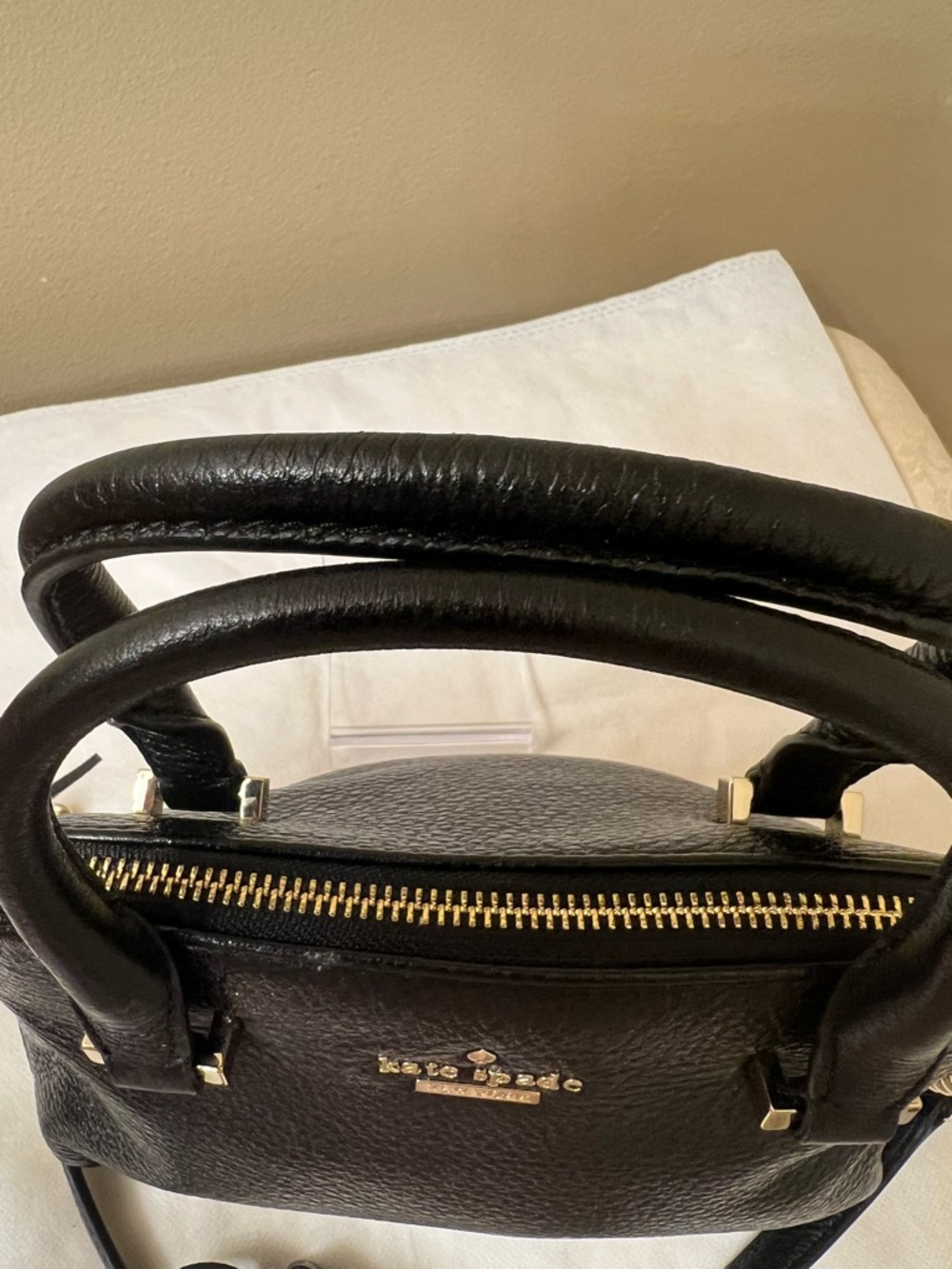 kate spade Pebbled Leather Dome Satchel / Crossbody - Picture 5 of 13